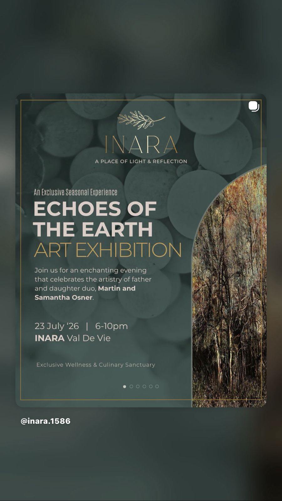 Echoes of the Earth invitation artwork